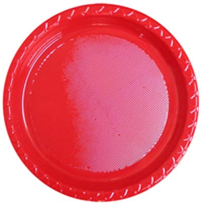 (image for) Red Plastic Dinner Plates (25) - Click Image to Close